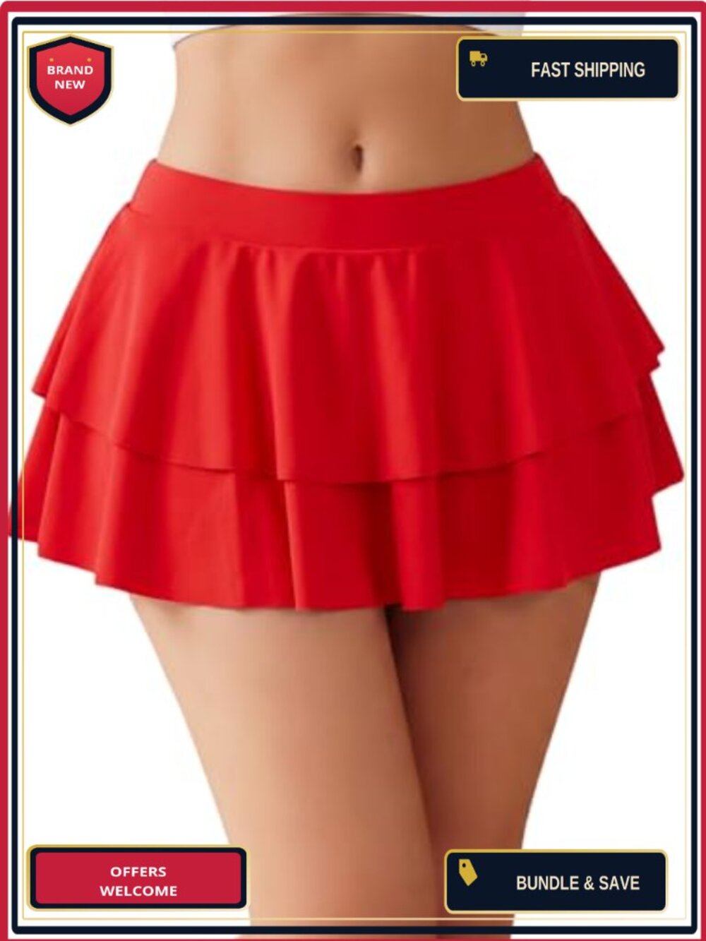 Ruffle Mini Skirt Women Y2K Micro Pleated Lingerie Costume